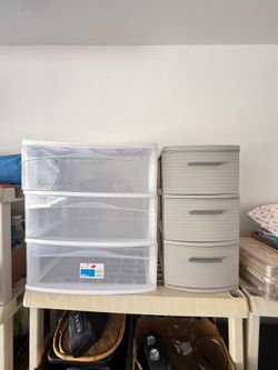 Sterilite 3-Drawer Plastic Storage Carts (2 Pack)