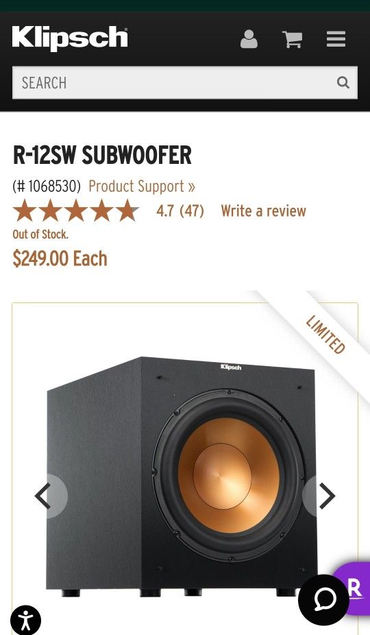 Klipsch Cinema 400 Sound Bar Wireless Subwoofer Klipsch R 12SW