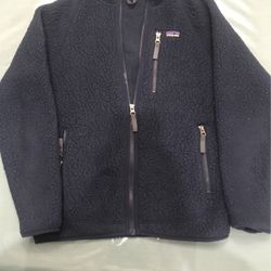 Patagonia Fleece Jacket Navy Blue Kids XL