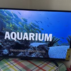 Sharp TV 40 Inch With AirPlay With IKEA table (Black)