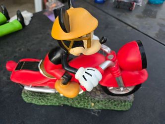Mickey mouse motorcycle lawn decoration