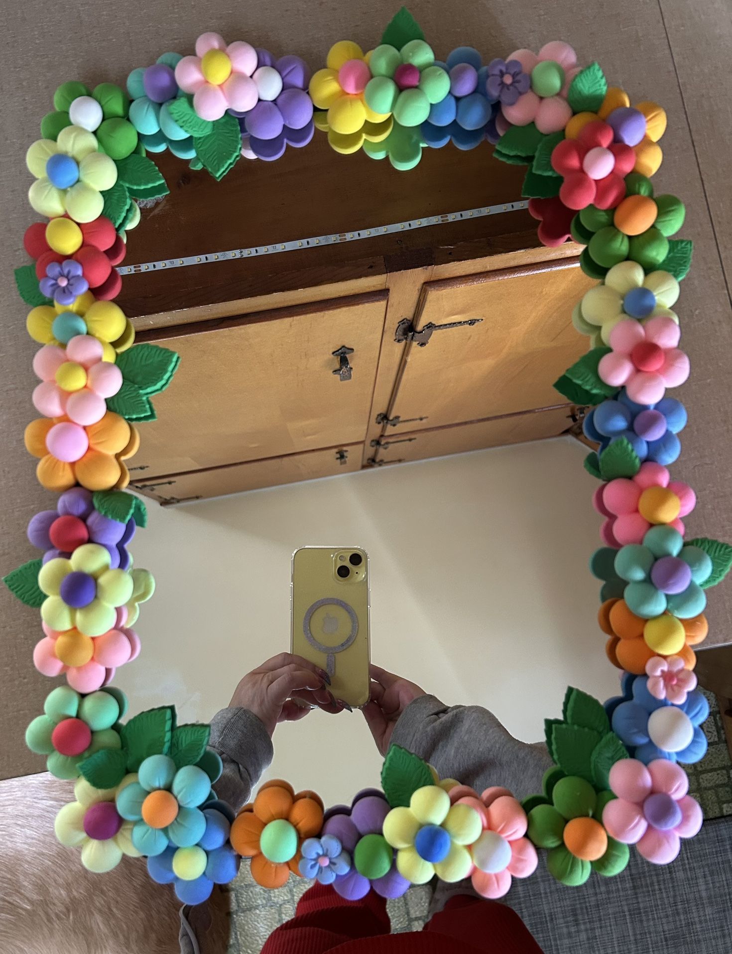 Handmade Flower Mirror 