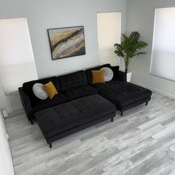 Sectional Black / Sofá Negro 