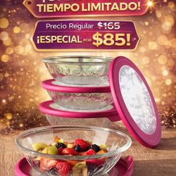 Princess House Set De Platos Con Tapas apas