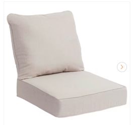 24 in. W x 24 in. D CushionGuard Deep Seat Universal Outdoor Lounge Chair Cushion in Putty