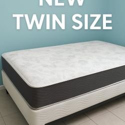 New Twin Mattress And Box Spring 2 pc Bed Frame  Is Not Included 