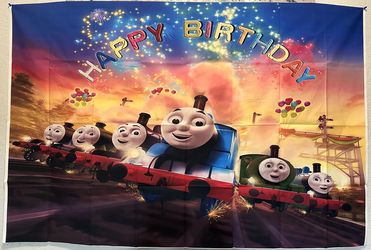 Happy birthday Thomas The Train Backdrop