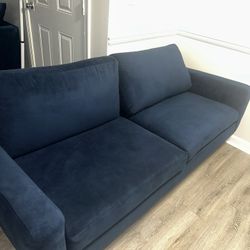 Blue 2 Seater Love Seat