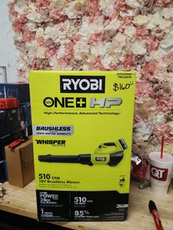 RYOBI
ONE+ HP 18V Brushless Whisper Series 130 MPH 510 CFM Battery Leaf Blower with 6.0 Ah Battery and Charger