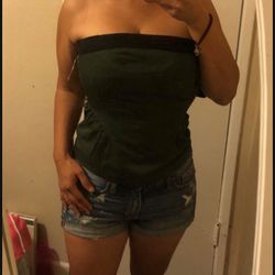 Small Green Corset Top New /Blusa Tipo Corset S Nuevo 