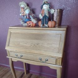 Oak Secretary Folding Desk