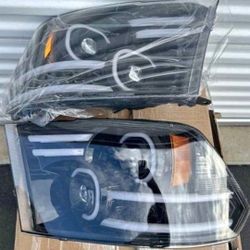 09-18 Dodge Ram LED DRL Projector Headlights Luces Calaveras Micas Faros Focos Faroles Headlamps 