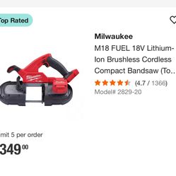 Milwaukee Bandsaw 
