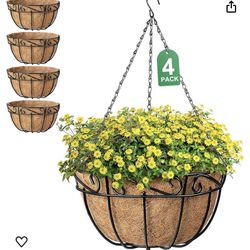 AMAGABELI 4pk 12” Hanging Baskets