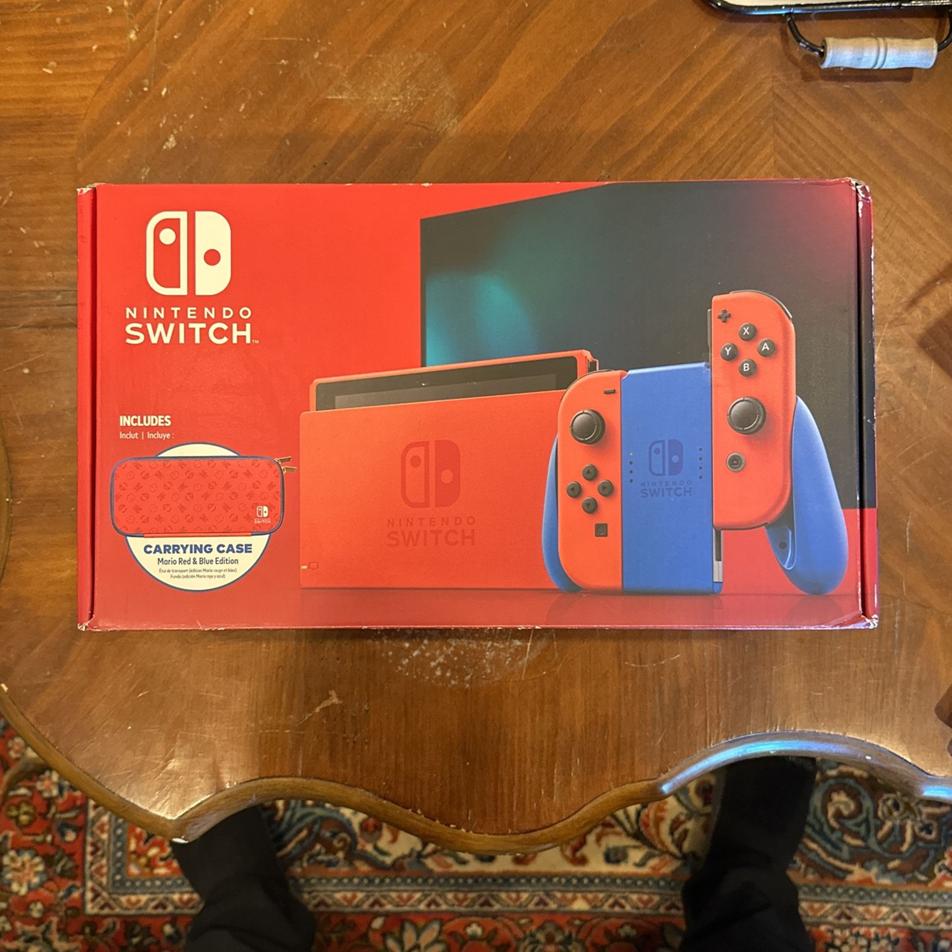 Nintendo Switch Mario Edition With Carrying Case