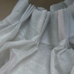 Custom Made White Curtains , Asking $50,00 Or Best Offer I Have 4 Of Them