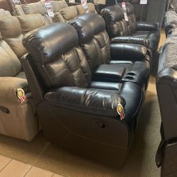 Sorrento Brown Sofa And Love Seat(Reclining)