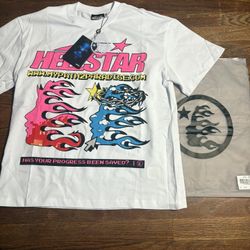 Pink-Blue-White Hellstar Graphic T-shirt