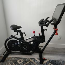 BowFlex VeloCore Exercise Bike with Large 22" Screen Upgraded Seat & Dumbells