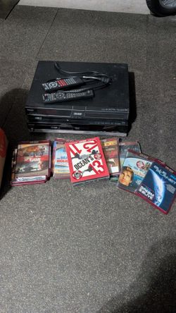DVD player with DVDs