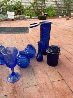 Blue depression ware