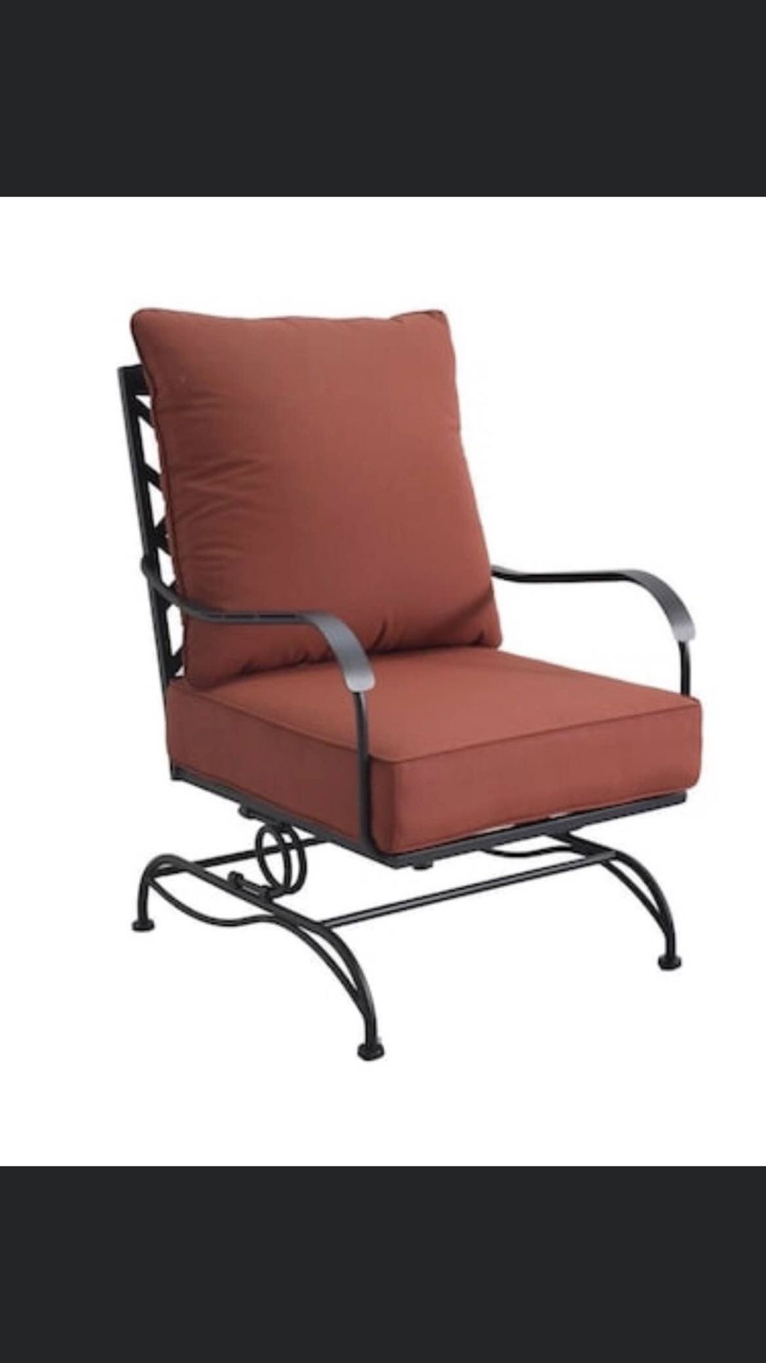 NEW! Set of 2 San Terra Style Selections Metal Spring Motion Patio Chairs