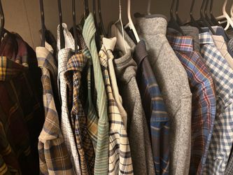 Flannel and dress shirt megasale! (Size: Large by appointment)