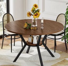Wooden table for breakfast or dining room