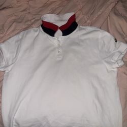 Moncler White Polo Logo Shirt 