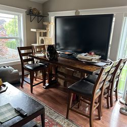 Moving Sale! 75” Touchscreen Display/TV, Bistro Height Dining Table And Chairs + More