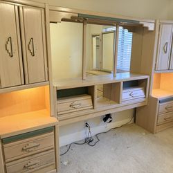 Bedroom, Headboard And Dresser