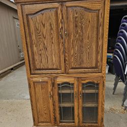 Tv Cabinet With Sliding Drawers & Shelves