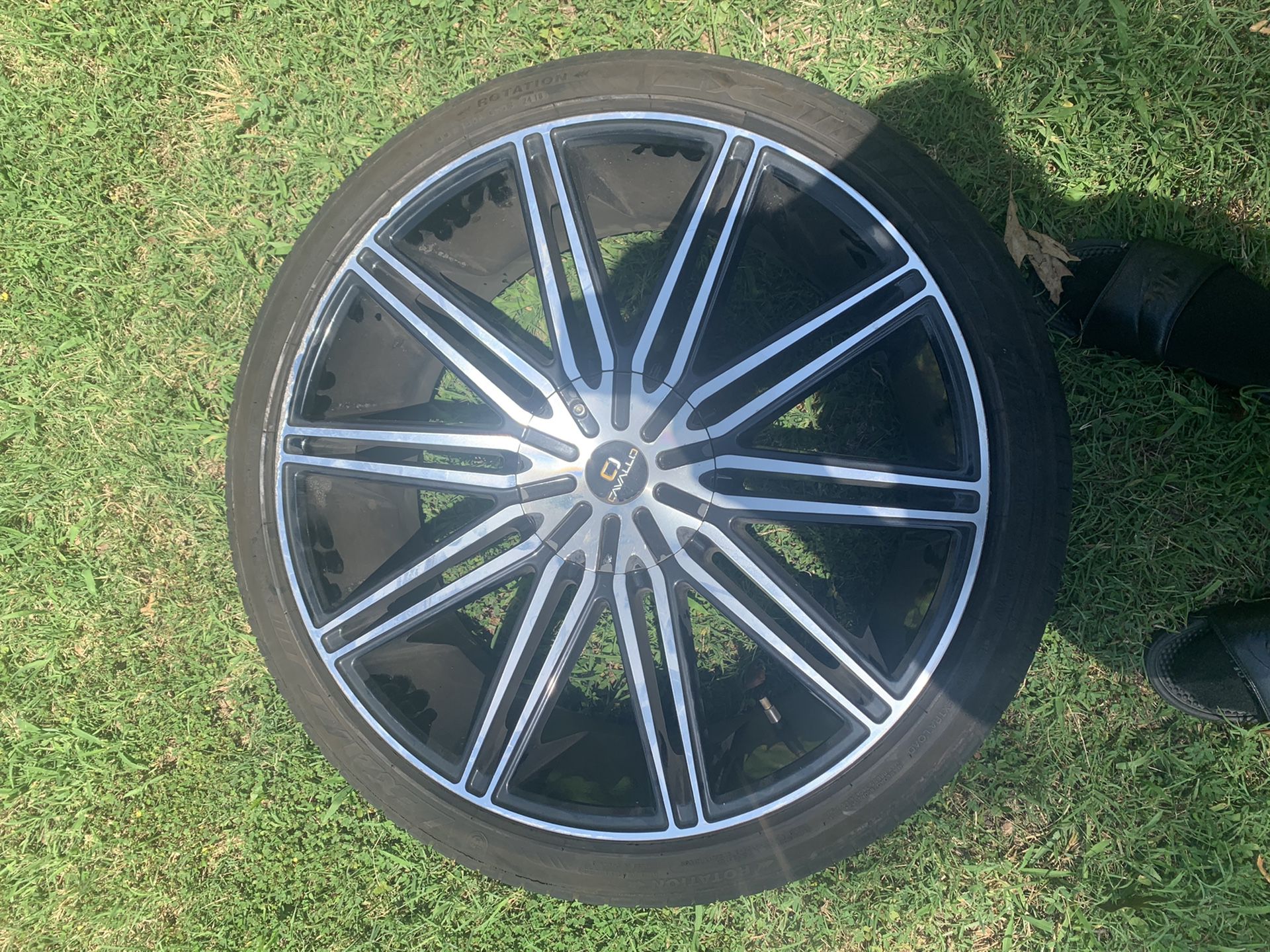 22in 5 lug rims and tires for sale.