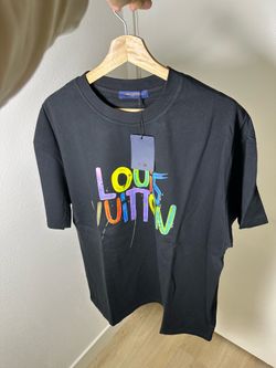 Authentic Louis Vuitton Multicolor Logo T-Shirt Black (Size M, L)