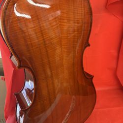 Beautiful 4/4 Cello with New Bow, Digital Tuner, Extra Strings, Rosin, Case $440 Firm