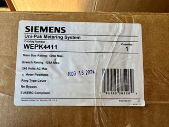 WEPK4411 Siemens 400Amp 4-Meter Panel