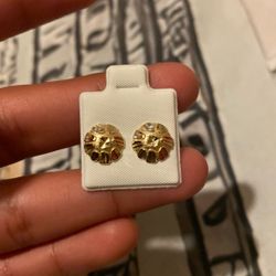Gold Nugget Earrings 14k 