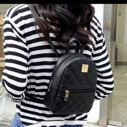 Black Only Small Backpack Purse