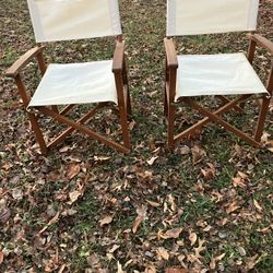 Folding Teakwood Director’s Chairs 