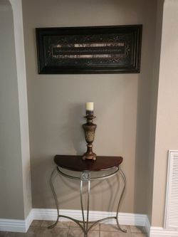 Table, Picture Frame & Candle Holder