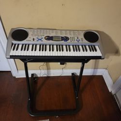 Casio LK-43 Key Lighting Keyboard 61 Keys With Stand On Wheels 