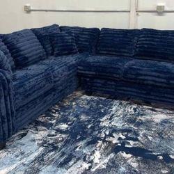 💣NEW FLAVOR! Brand New Byers Market Wham Indigo Thick Corduroy 2pc Full Length Sectionals