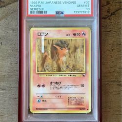 Pokemon PSA 10 1998 Japanese Vending Series 3 #37 GL Vulpix