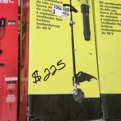 RYOBI 40V HP Brushless Leaf Blower & String Trimmer Combo Kit 