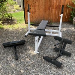 Body Solid Adjustable FID Bench With Rack And Multiple Attachments 