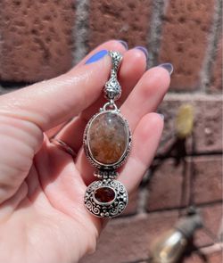 Quartz and Citrine pendant