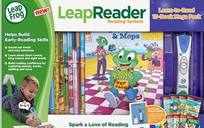 Leapfrog Reader With 11 Books NEVER USED.$45