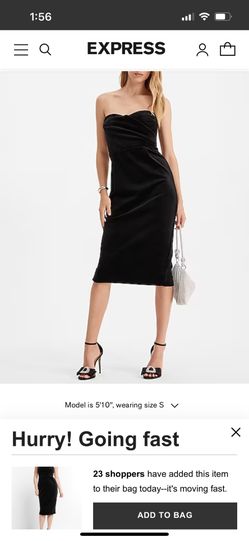 Velvet Strapless Dress