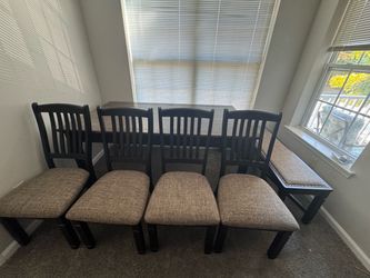 6-Piece Hardwood Dining Set – Table, 4 Chairs & Bench