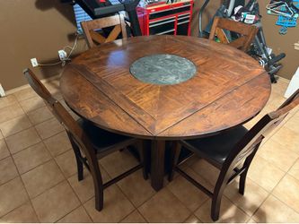 Solid Wood Counter Height Dining Table Set – $550 OBO